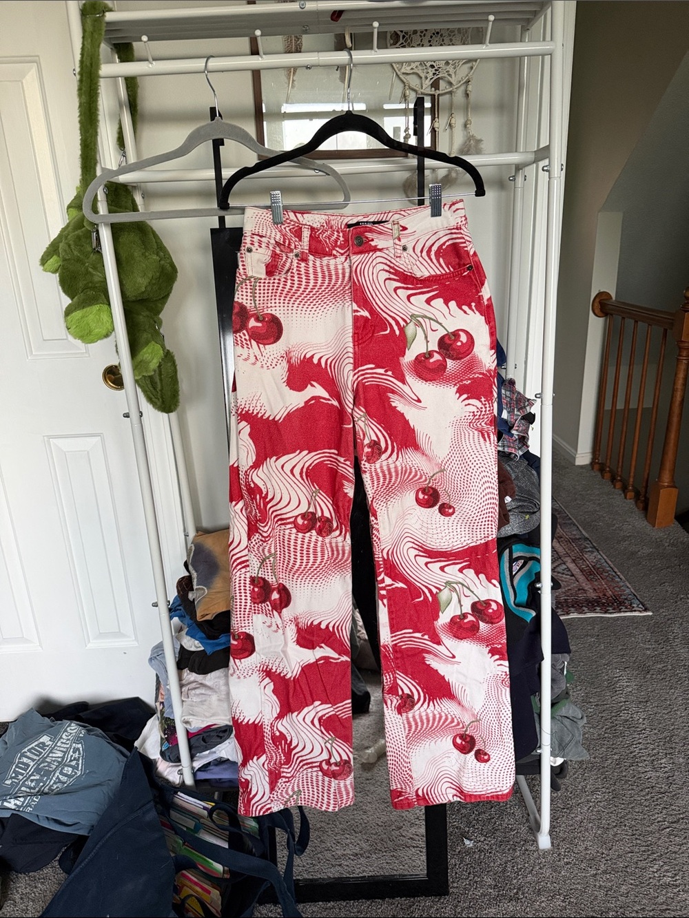 Jaded London cherry swirl print slouchy boyfriend jeans sz 28